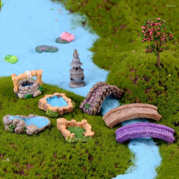 Figurines d￩coratives mini r￩sine r￩tro miniatures d￩coration de jardin d￩coration int￩rieure d￩cor