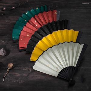 Decoratieve beeldjes Mini Xuan Paper Fan Chindren Diy Blank Golden Foils Rice Hand Chinese Borstel Kalligrafie Schilderkunst Art Levering