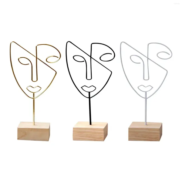 Figurines décoratives modernes Figure Face Bijoux Affichage Stuber Sculptures Résumé Pour Cadeau Office