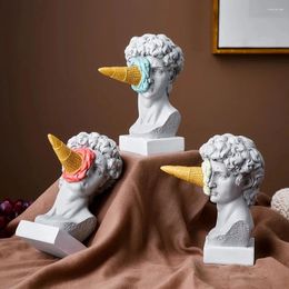 Figuras decorativas figura nórdica moderna ornamento helado David estatuilla decoración del hogar escultura oficina estantería escritorio decoración artística