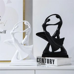 Decoratieve beeldjes moderne hars abstracte mannen en vrouwen figuren beelden ornamenten kunst dansdecoraties paren bruiloft vakantiegeschenken huis