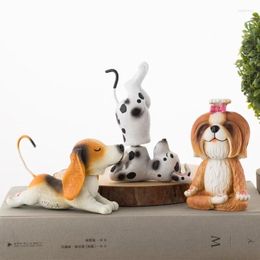 Figurines décoratives modernes simples simulés animaux de chien Sculpture etdalité