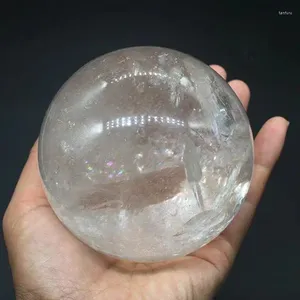 Figurines décoratives MOKAGY, sphère de Quartz blanc clair naturel, boule de cristal de guérison pour FengShui 70mm-80mm, 1 pièce