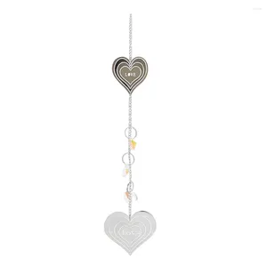 Figurines décoratives Moon Suncatcher Décoration de la chambre Fenêtre Soleil Soleil Colore Prism avec Papin de papillons Pendant pour l'arc-en-ciel