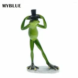 Figurines décoratives MYBLUE maison chambre bureau décor grenouille magicien Sculpture Statue résine artisanat nordique Kawaii