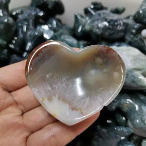 Decoratieve beeldjes natuurlijke agaat gesneden hartvormige kom edelsteen kristal voor decoratie