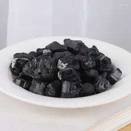 Decoratieve beeldjes natuurlijke zwarte toermalijn kristal Gem ruwheid Rock minerale specimen steen Home decor genezing Reiki