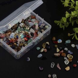 Decoratieve beeldjes natuurlijke gemalen steen 200 % 5 mm -8 mm veelkleurige kristallen edelsteen met gaten Diy kralen Craft armband ketting oorbellen