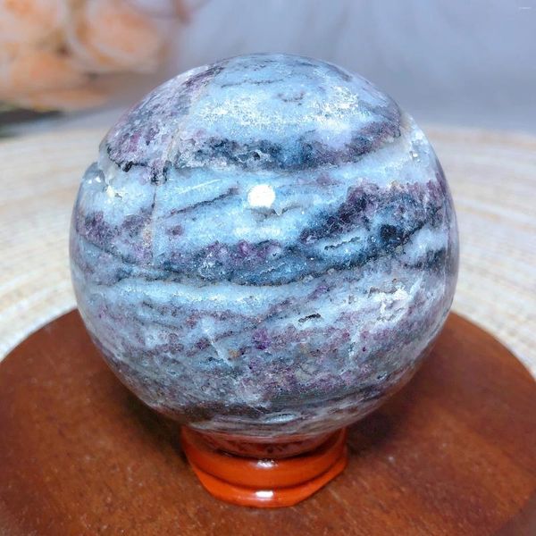 Figurines décoratives cristaux naturels violet sphalérite sphère Reiki Flash spécimen guérison haute qualité décor de pièce énergie minérale cadeau