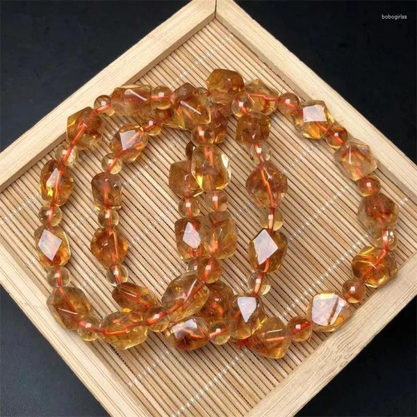 Figuras decorativas Forma de citrina Natural Fashion Energy Stone Reiki Healing Crystal Strand Fengshui 1pcs