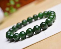 Figurines décoratives Bracelet fantôme vert naturel cristal de richesse est la mascotte de la Cause Caicaiwang belle taille: 9mm