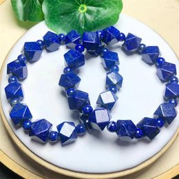 Figurines décoratives Natural Octogon Lapis Lazuli Bracelet Gemone Crystal Reiki Healing Fengshi Bijoux Gift 1PCS