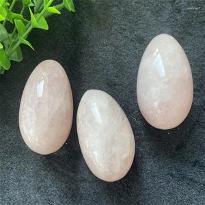 Decoratieve beeldjes Natuurlijke roze roze rooskwarts Crystal Egg Ball Magic Sphere Healing Kegel Oefening Stone