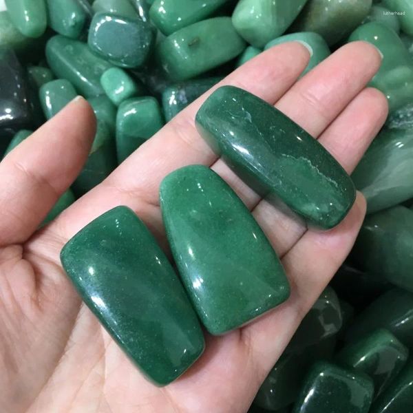 Figuras decorativas de piedras preciosas pulidas naturales, Aventurina verde de cristal, piedras caídas a granel para decoración del hogar Reiki