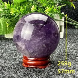 Figurines décoratives Natural Quartz Stone Round Sphère Amethyste Polied Massage Ball Traitement Reiki Witchcraft Meditation Spiritual Energy