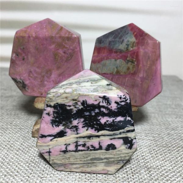 Figurines d￩coratives Rhodonite Tour Point Point Quartz Crystal Mineral Sp￩cimen Colonne Wicca Reiki Energy Healing Wand Ornement Home