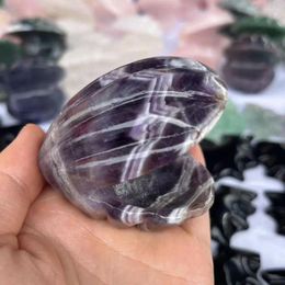 Figurines décoratives Natural Rose Crystal Shell Shell Clear Quartz Fluorite Dream Amethyst Pink Home Decoration Reiki Healing Stone