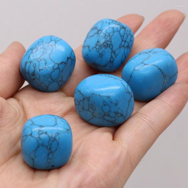 Figurines décoratives pierre semi-précieuse naturelle bleu Turquoise forme irrégulière énergie spécimen minéral guérison pierres précieuses bijoux 20-30mm