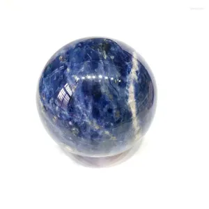 Figurines décoratives, boules de cristal de Quartz bleu Sodalite naturelle, boule sphérique pour la décoration de la maison