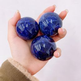 Decoratieve beeldjes Natural Sodalite Sphere Hoge kwaliteit Kwarts Helende Stones Crystal Wand Points for Home Decor