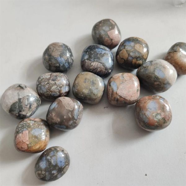 Figuras decorativas de piedra Natural, adorno rodante pulido de Glaucophane azul bonito para decoración del hogar, cristal Reiki curativo energético