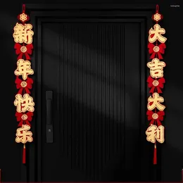 Figuras decorativas Costilización de arco no tejido Estilo chino Festival hecho a mano Adornos de borla