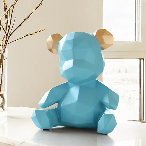 Figurines décoratives Nordic Resin Artisanat Bear Piggy Bocggy Ornements Home Children S Lucky Money Saving