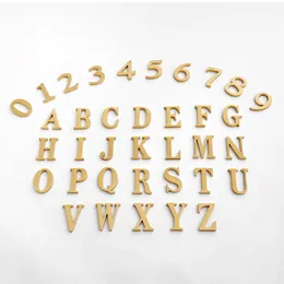 Decoratieve beeldjes Noord-Europa massief messing huisnummers en letters creatieve wanddecoratie gouden deur plaquette bord El appartement platen