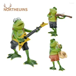 Figurines décoratives NORTHEUINS résine 1 pièces bande de grenouille accessoires de décoration de maison nordique créatif moderne Statue Souvenirs pour les amateurs de musique