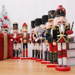 Figurines décoratives Casse-Noisette Artisanat De Noël Décoration Pour La Maison Style Européen Chambre De Noël Année Cadeaux D'anniversaire Enfants Ornements Boules