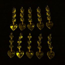 Figurines décoratives objets 10 pièces lustre en cristaux clairs lampe en verre prismes pièces suspendues gouttes pendentifs accessoires d'éclairage décoratifs