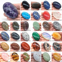 Figurines décoratives Objets 2.3" Pholished Worry Palm Stones Cristaux de guérison Massage Gemstone Reiki Supplies Energy Chakra Tumbled