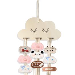 Figurines décoratives objets nuage bébé pinces à cheveux support Ins Style nordique bois princesse épingle à cheveux bandeau stockage pendentif bijoux à bricoler soi-même Orga