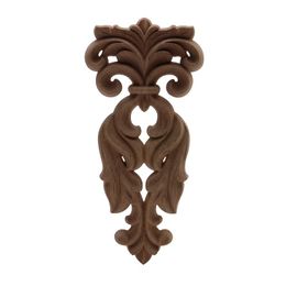 Decoratieve beeldjes Objecten Sier Retro Retro Exquisite Wood Decal Applique Onlay Deuren houten lange grote rubberen kastraam