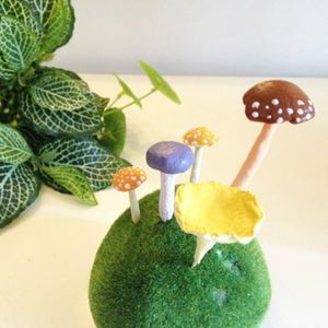 Figurines décoratives Objets Champignons jaunes violets/nain de jardin féerique/terrarium de mousse Home Decor/artisanat/bonsaï/jardin de bouteilles/miniatures/d