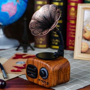 Decoratieve beeldjes objecten retro mini fonograaf stereomuziek radio draadloze bluetooth-compatibele luidspreker soundbox groothandel dropdecorat