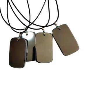 Decoratieve beeldjes Objecten Terahertz Dog Tags Crystal Stone Verkoop van natuurlijke gepolijste edelsteen voor genezende geschenken