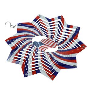 Decoratieve beeldjes Objecten Wind Chimes Independence Day Star Stripe Eagle Print Hangers Hangende decoraties voor thuiswinkels
