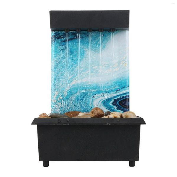 Figurines décoratives bureau intérieur en plastique cadeau méditation simuler la nature avec pompe décor à la maison mini cascade ornement art artisanat table