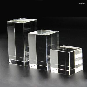 Figuras decorativas, cubo de cristal óptico K9 en blanco para grabado láser o impresión en miniatura, decoración del hogar