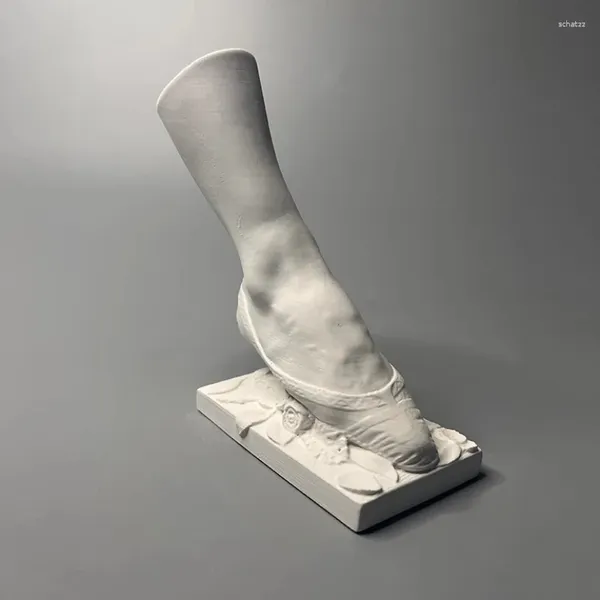 Figuras decorativas de la escultura de yeso de yeso de pie derecho del bailarín de París