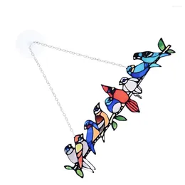 Figurines décoratines Ornement des oiseaux pendentifs Accylique Acrylique suspendu décoration de paroi cristalline Oiseaux
