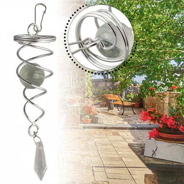 Figurines décoratines Pendants Vents carillon jardin suspendu décor en spirale spirale Strong 1pcs Crystal Ball respectueux de l'environnement