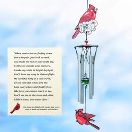 Figurines décoratives Pet Birds Red Metal Tube Téléphone pour jardin yard art créatif Annonciation Bird Ornements suspendus Pendants 25 Pendants 25
