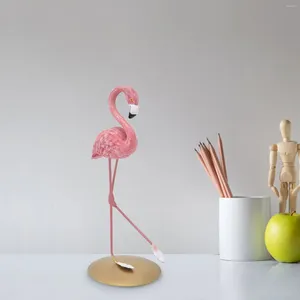 Decoratieve beeldjes roze flamingo -standbeeld ornamenten hars figurine home decoratie accessoires voor woonkamer slaapkamerstudie