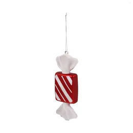Decoratieve beeldjes Plastic Painted Candy Pendant Christmas Light House Decorations for Home Xmas Tree Ornament