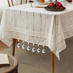 Decoratieve beeldjes Pography Prop Set van 4 Teadrop TableCloth Hangers Metalen clip Home Decoratie Shiny Glass Prism Pendant voor picknick