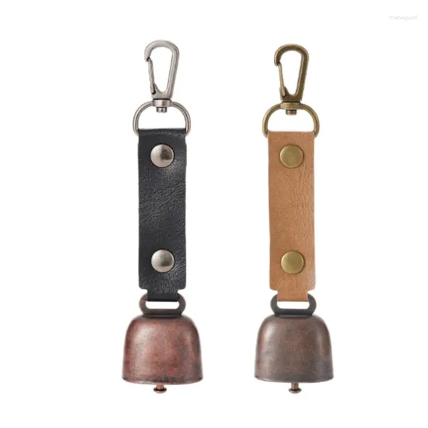 Figurines décoratines portables Bells bruyants Keychain Metal Wind carillons à main pendentif Tent Pendard anti-perdant pour la randonnée