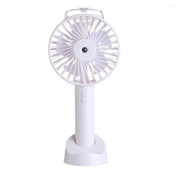 Figuras decorativas, ventilador portátil con pulverizador, ventilador pequeño y ligero de resistencia duradera, humidificador con carga USB, diseño ABS