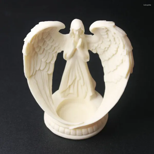 Figurines décoratives priant l'ornement de la statue ange décoration décoration de bureau ivoire cadeau d'artisanat